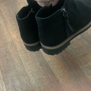 Black zip up booties